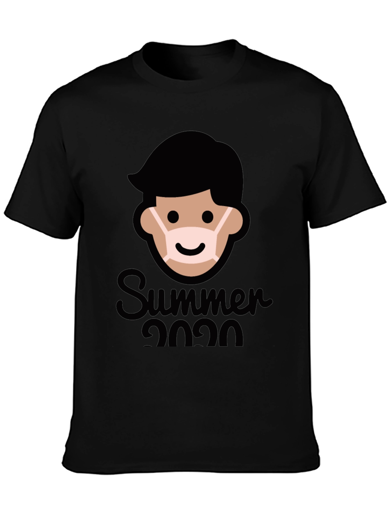 Summer 2020 Masked Man Graphic Tee - Black