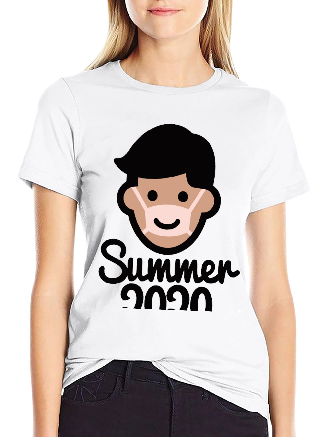 Summer 2020 Masked Man Graphic Tee - Black