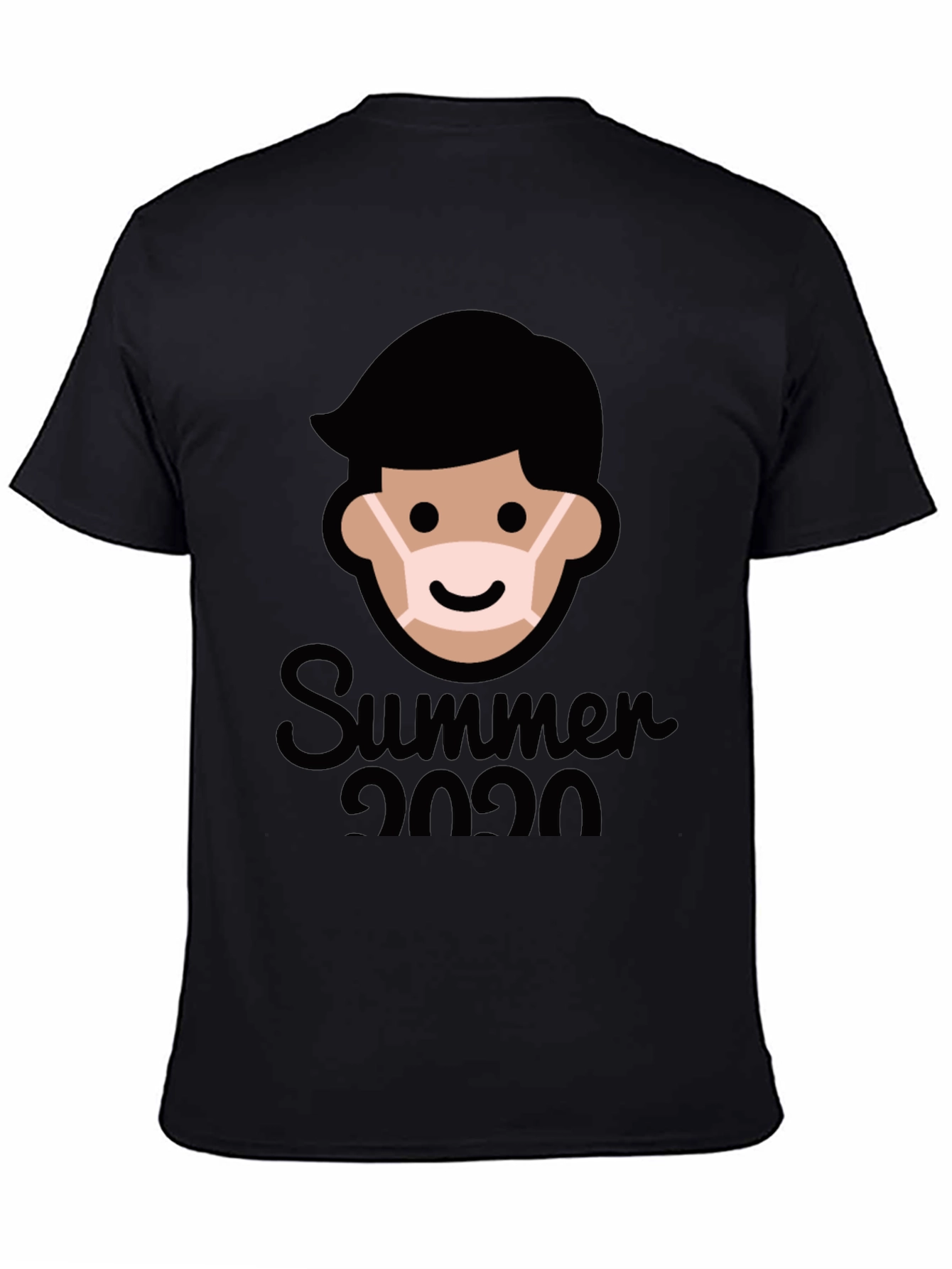 Summer 2020 Masked Man Graphic Tee - Black