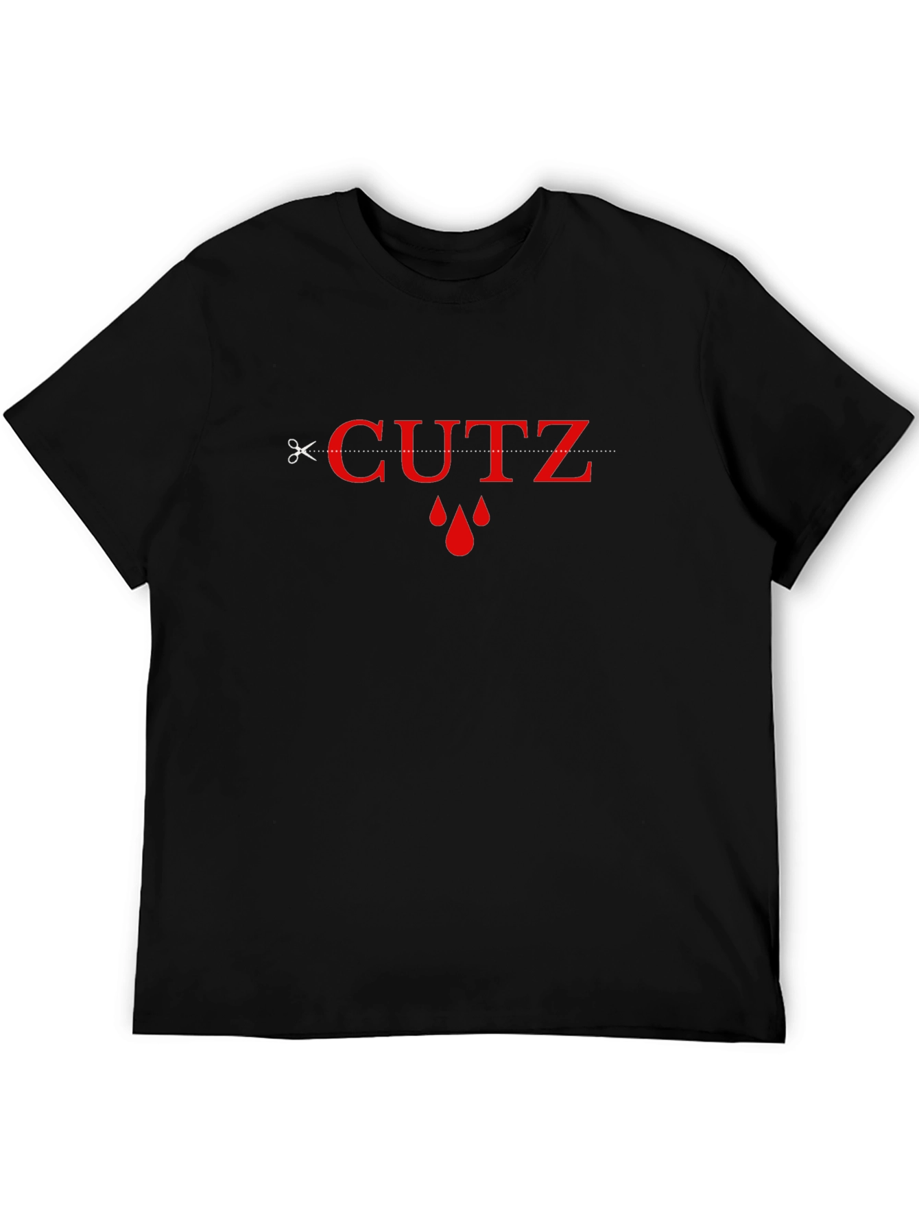 Cutz Graphic Tee - Edgy Style Black T-Shirt