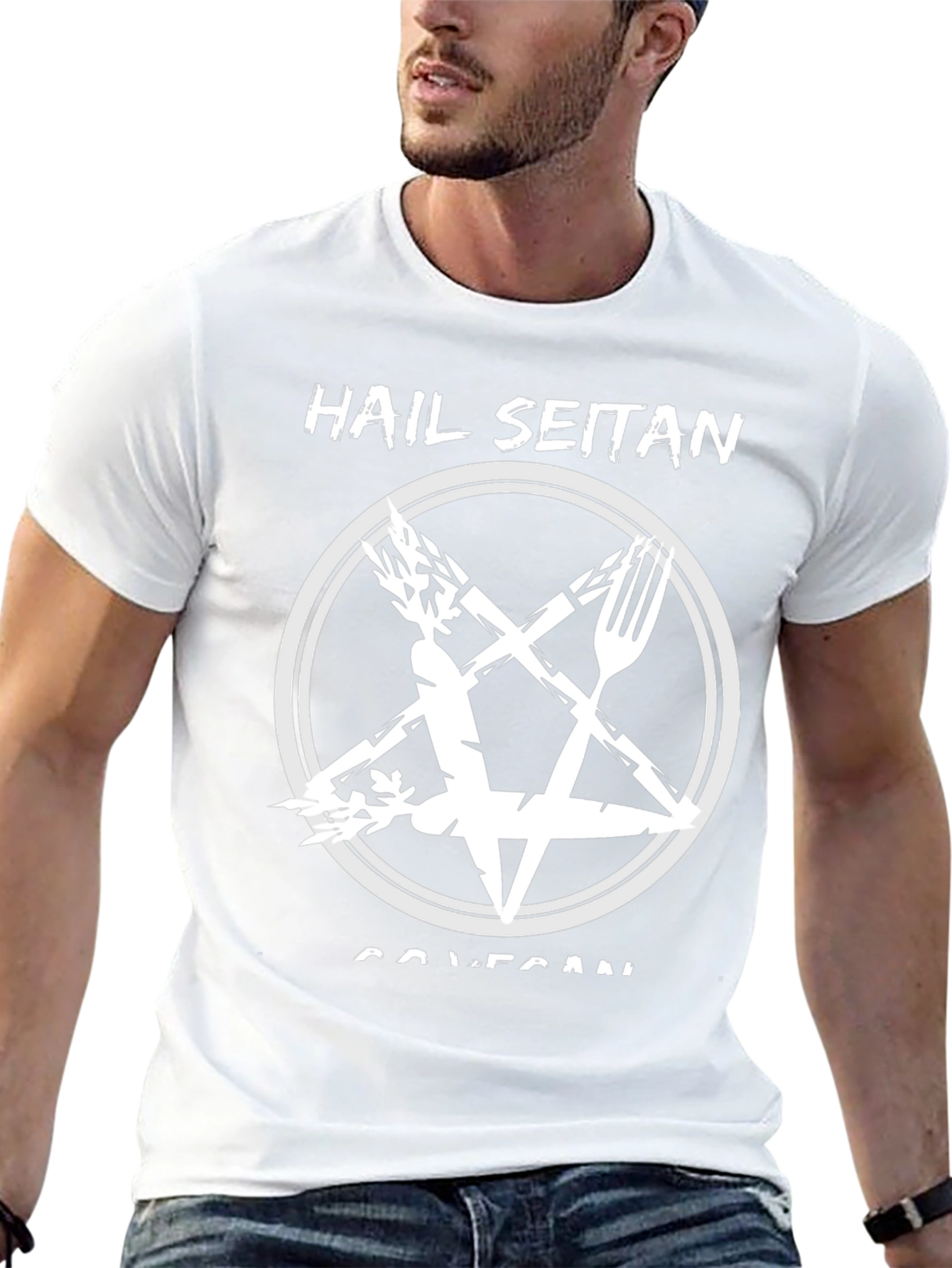 Hail Seitan Vegan T-Shirt - Funny Graphic Tee