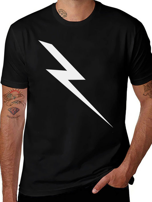 Lightning Bolt Graphic Tee - Black