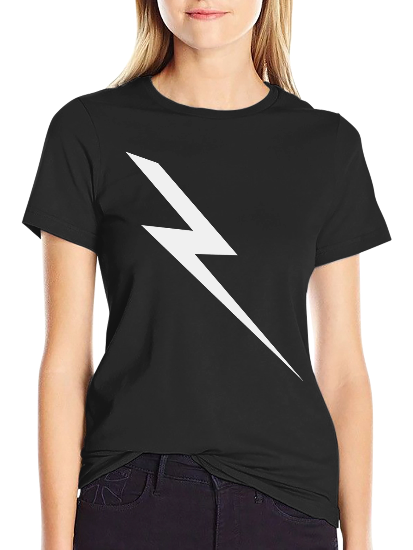 Lightning Bolt Graphic Tee - Black