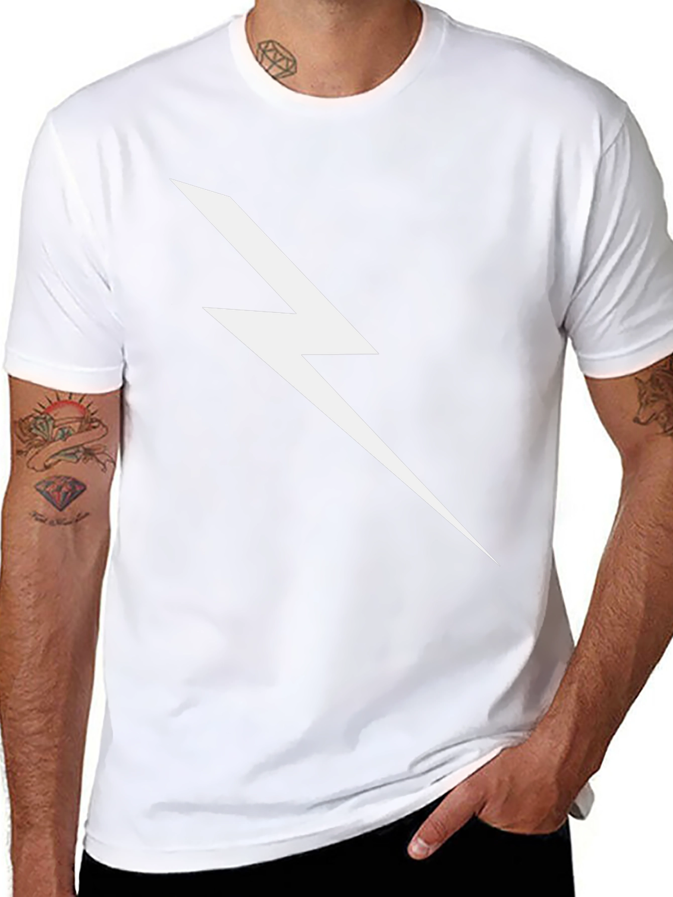 Lightning Bolt Graphic Tee - Black