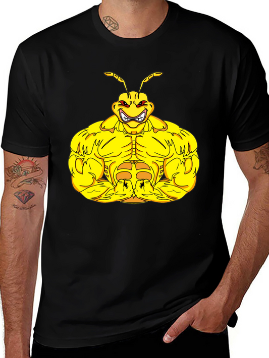 Muscle Ant Black T-Shirt - Funny Gym Workout Tee