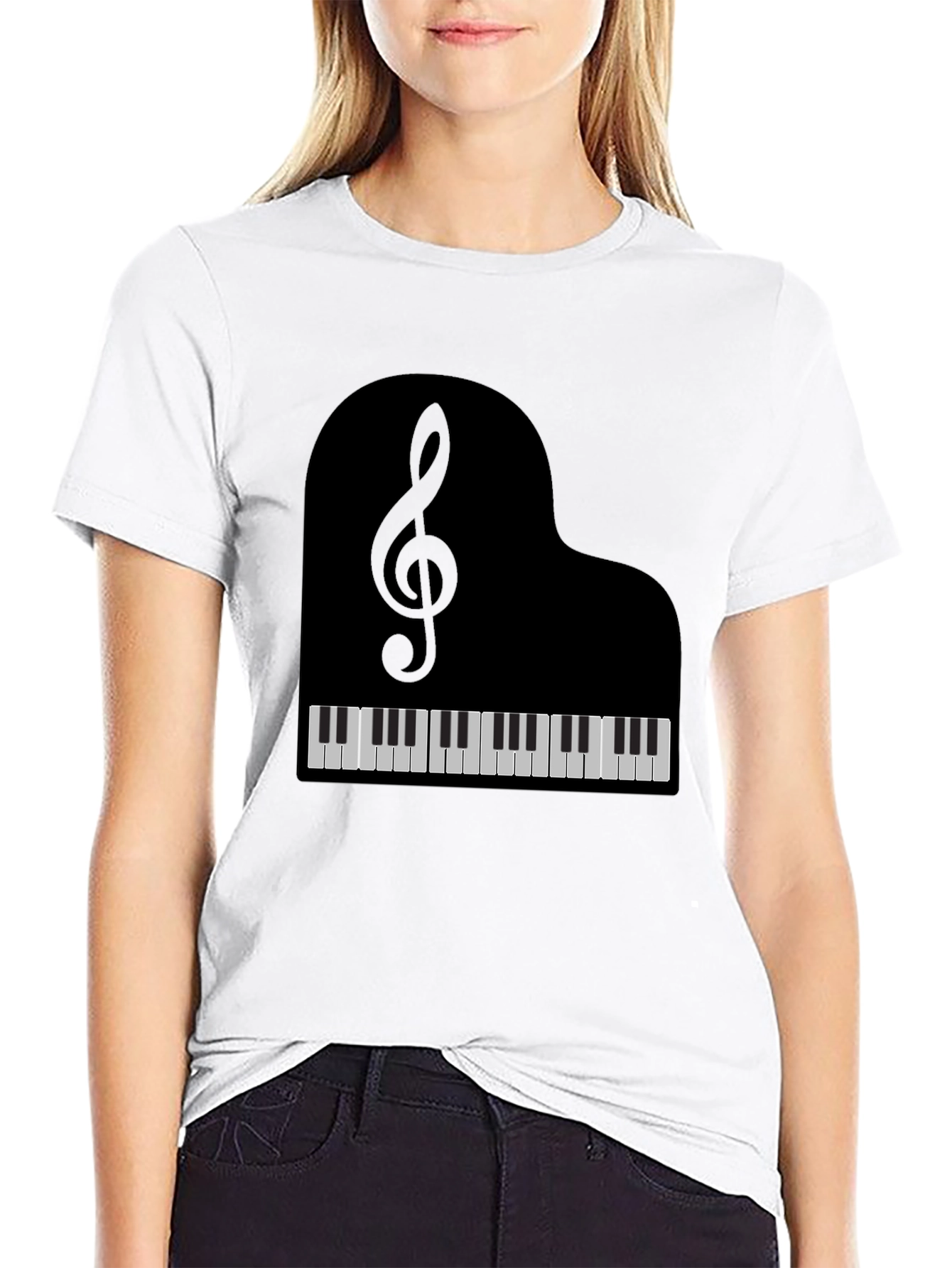 Musical Piano T-Shirt - Classic Design