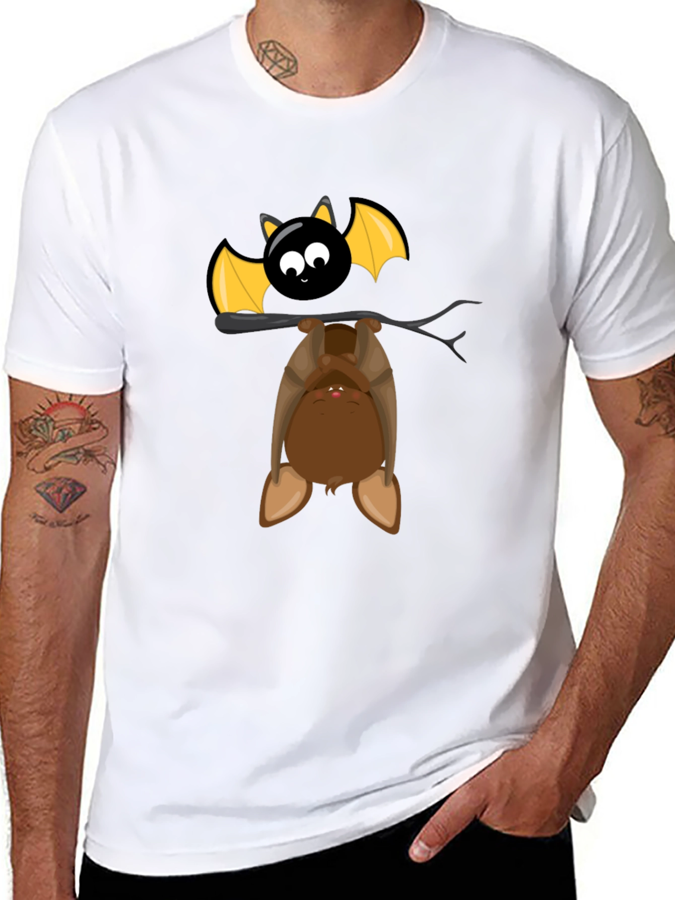 Cute Cartoon Bat Graphic Tee
