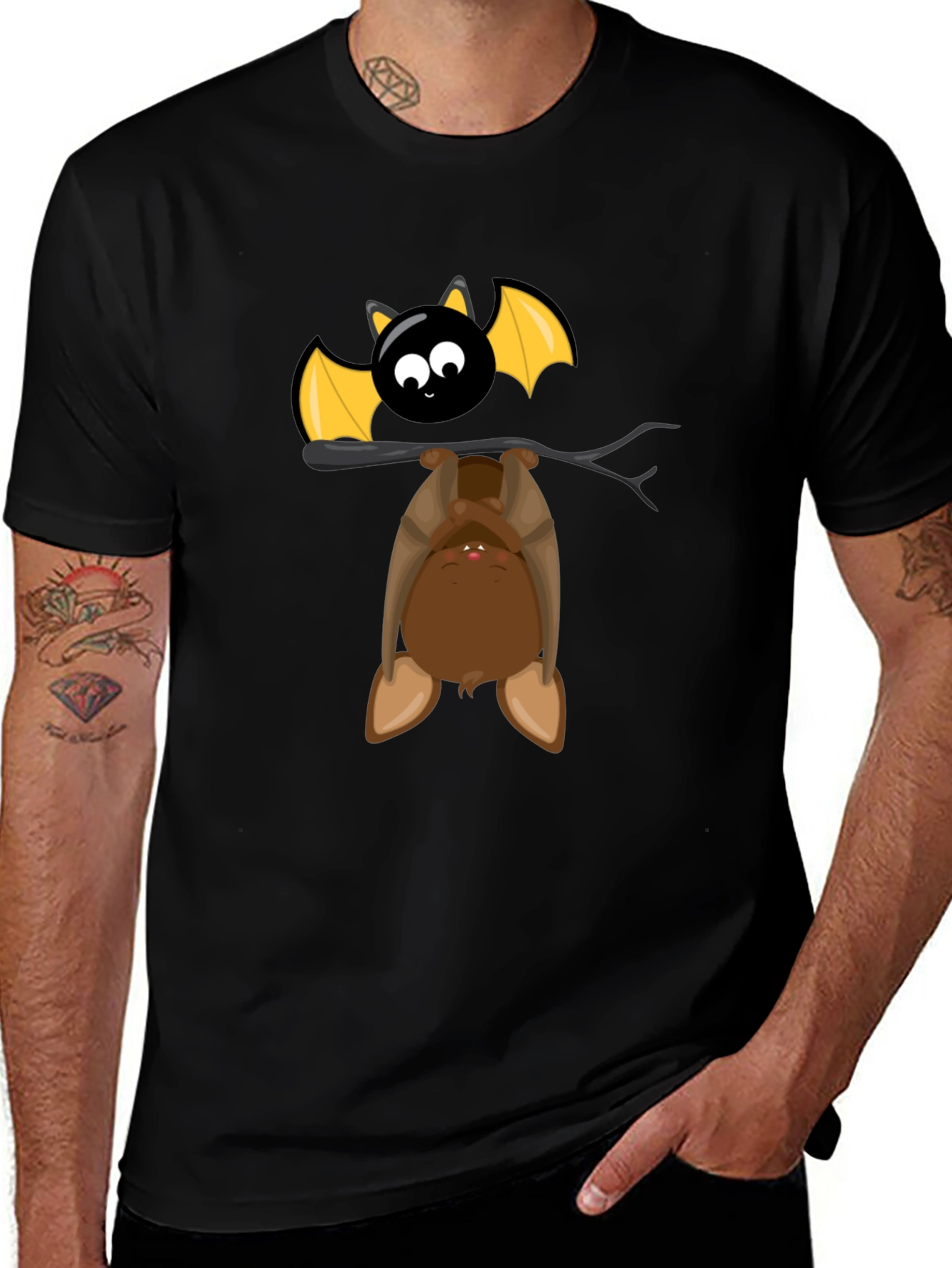 Cute Cartoon Bat Graphic Tee