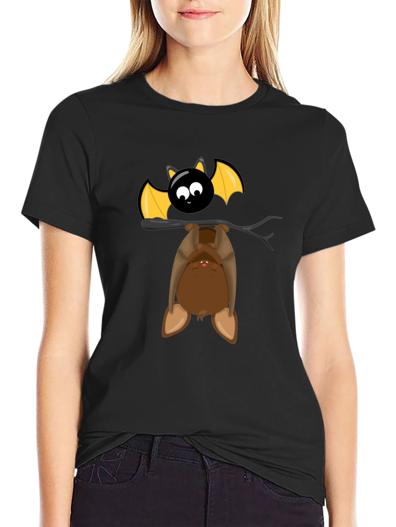 Cute Cartoon Bat Graphic Tee