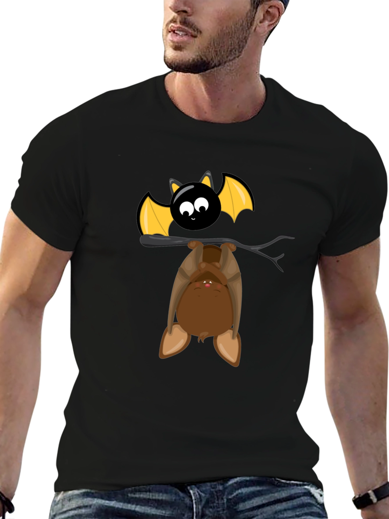 Cute Cartoon Bat Graphic Tee