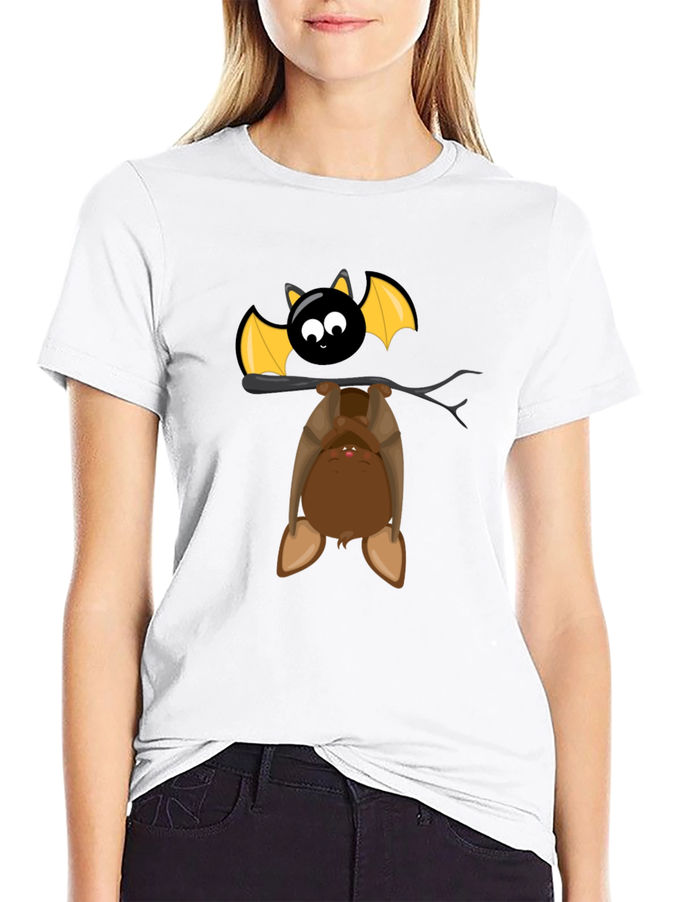 Cute Cartoon Bat Graphic Tee