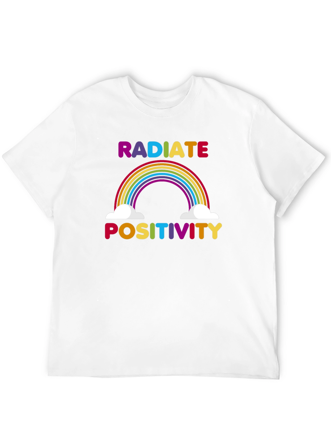 Radiate Positivity Rainbow Graphic T-Shirt