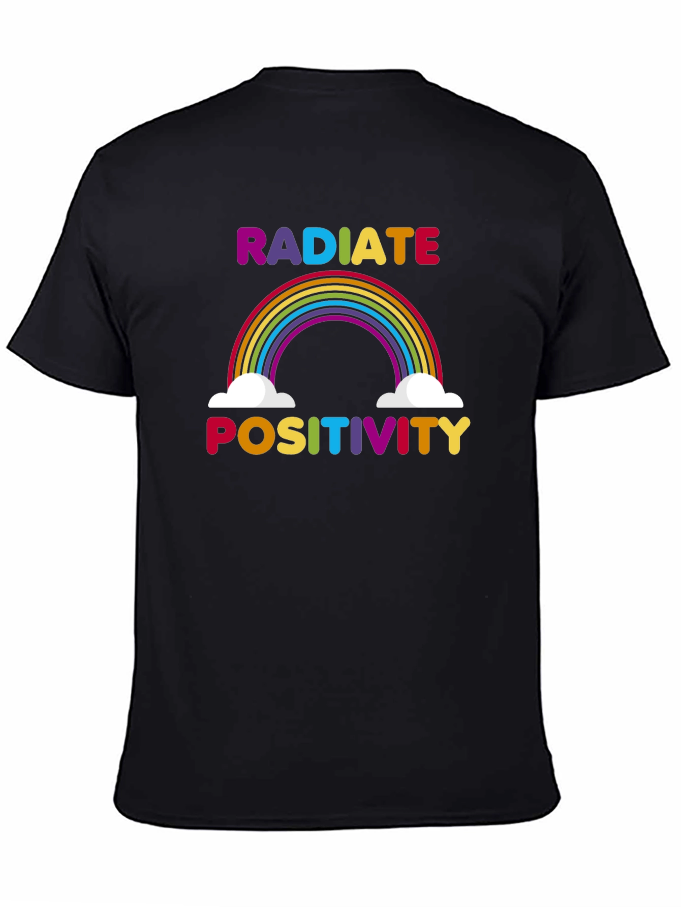 Radiate Positivity Rainbow Graphic T-Shirt