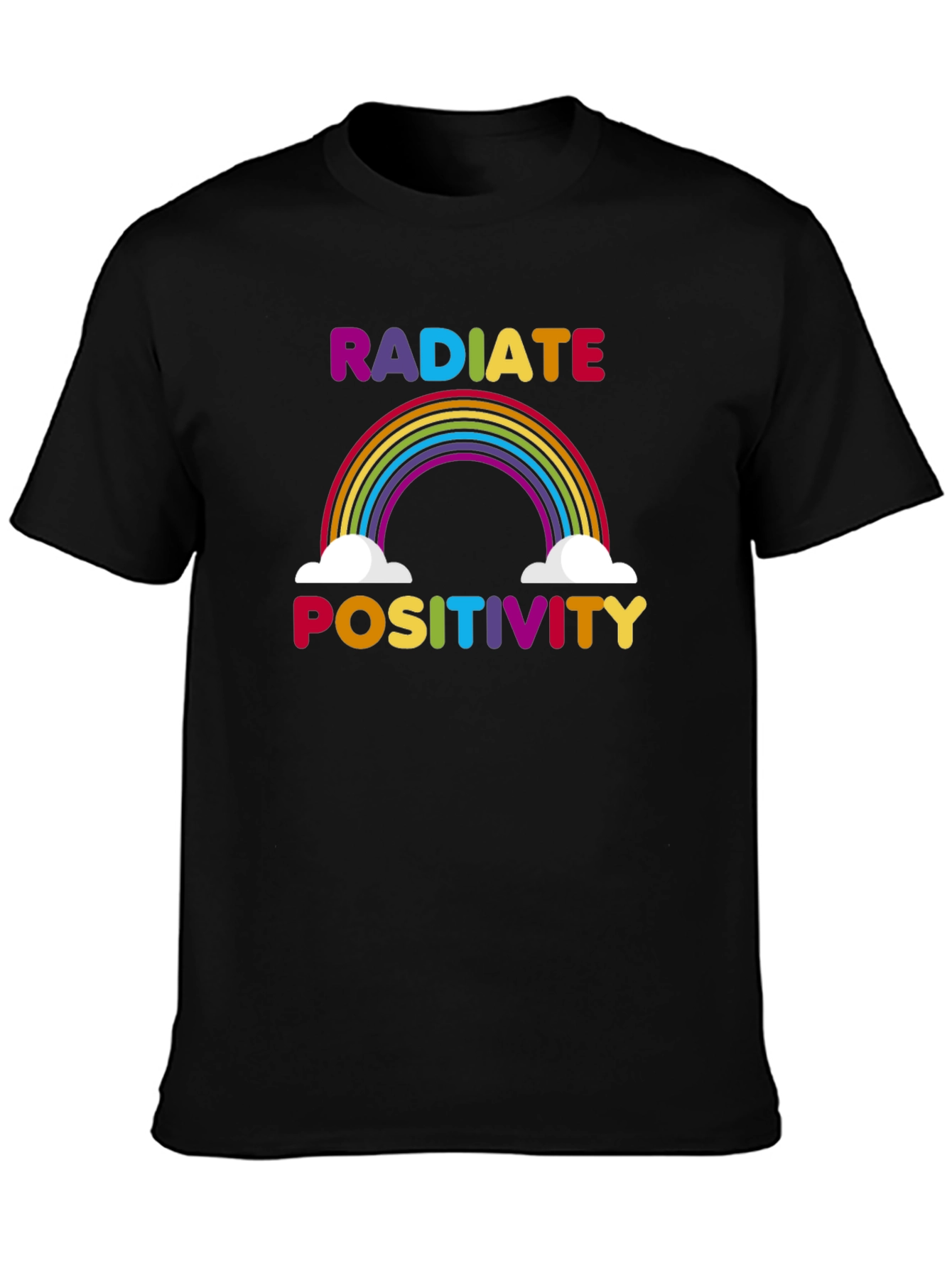 Radiate Positivity Rainbow Graphic T-Shirt