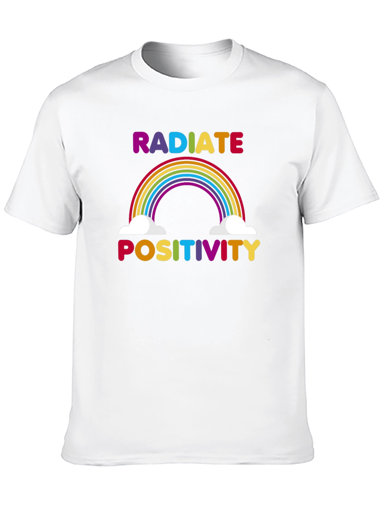 Radiate Positivity Rainbow Graphic T-Shirt