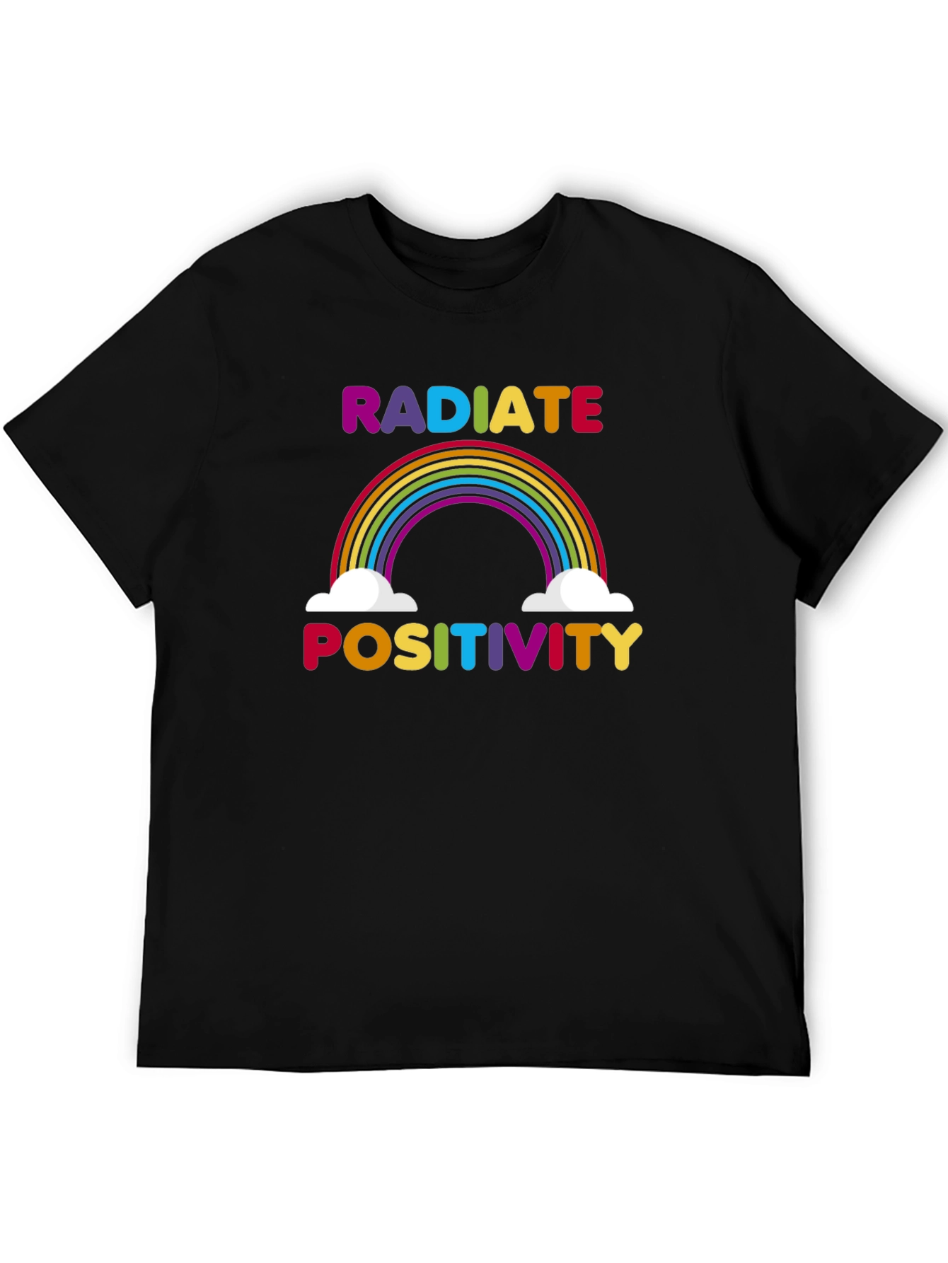 Radiate Positivity Rainbow Graphic T-Shirt