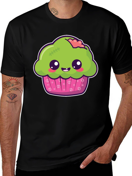 Zombie Cupcake Graphic Tee - Spooky Sweet T-Shirt
