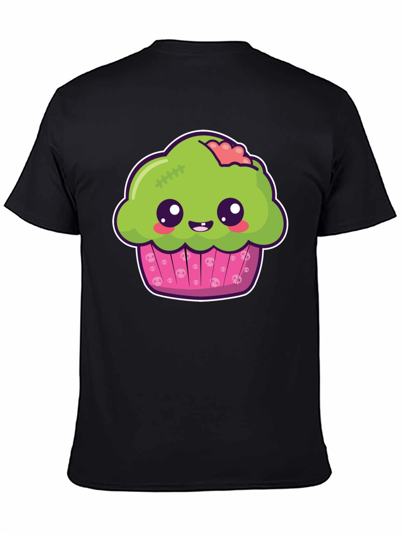 Zombie Cupcake Graphic Tee - Spooky Sweet T-Shirt