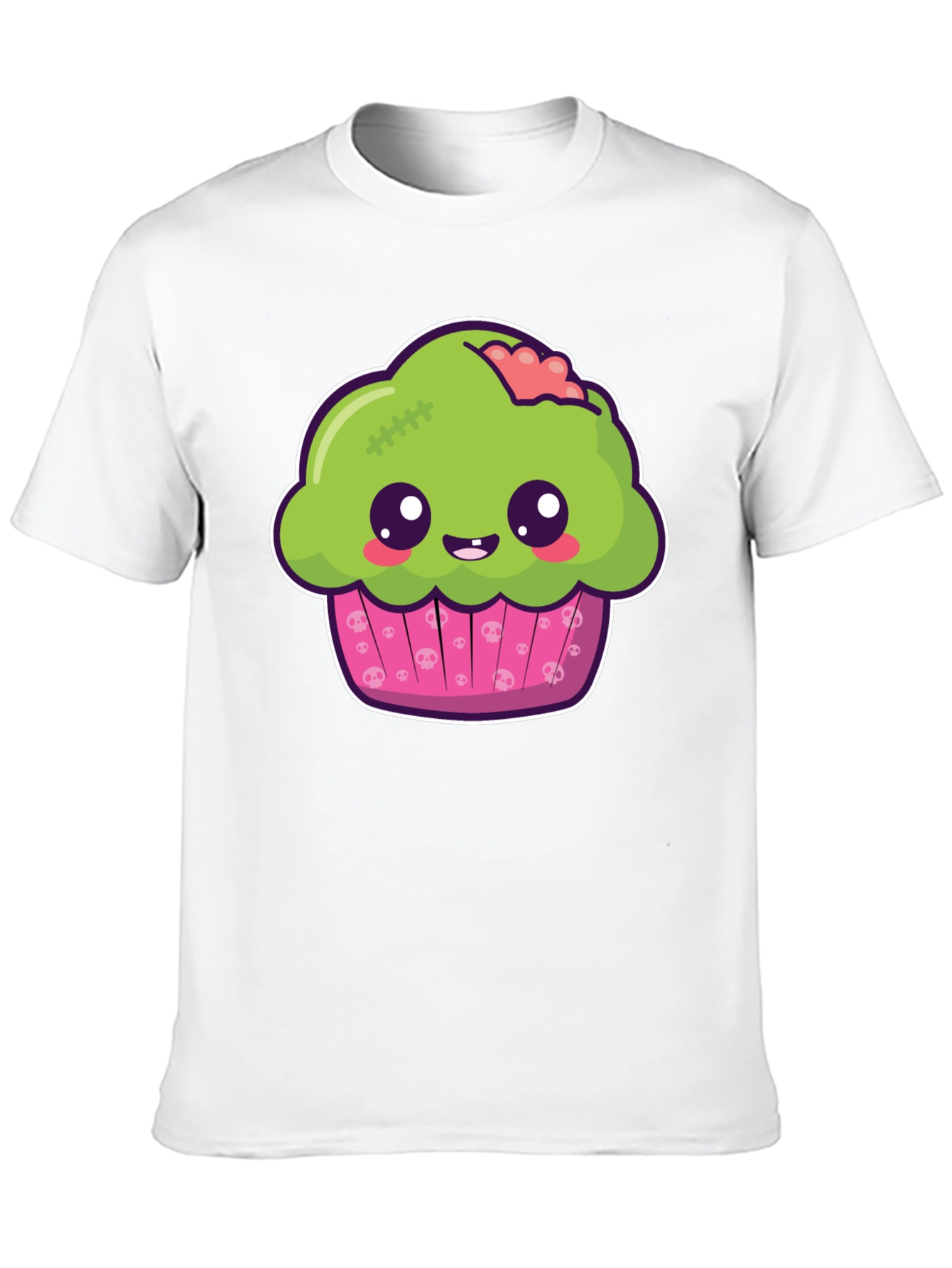 Zombie Cupcake Graphic Tee - Spooky Sweet T-Shirt