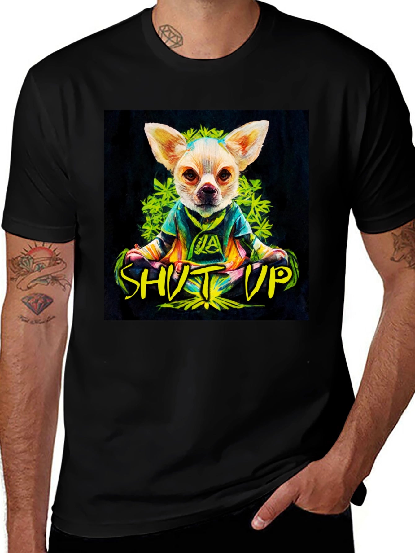 Chill Chihuahua Shut Up Graphic Tee