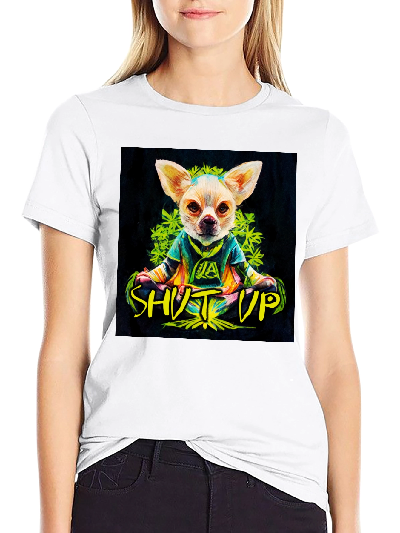 Chill Chihuahua Shut Up Graphic Tee