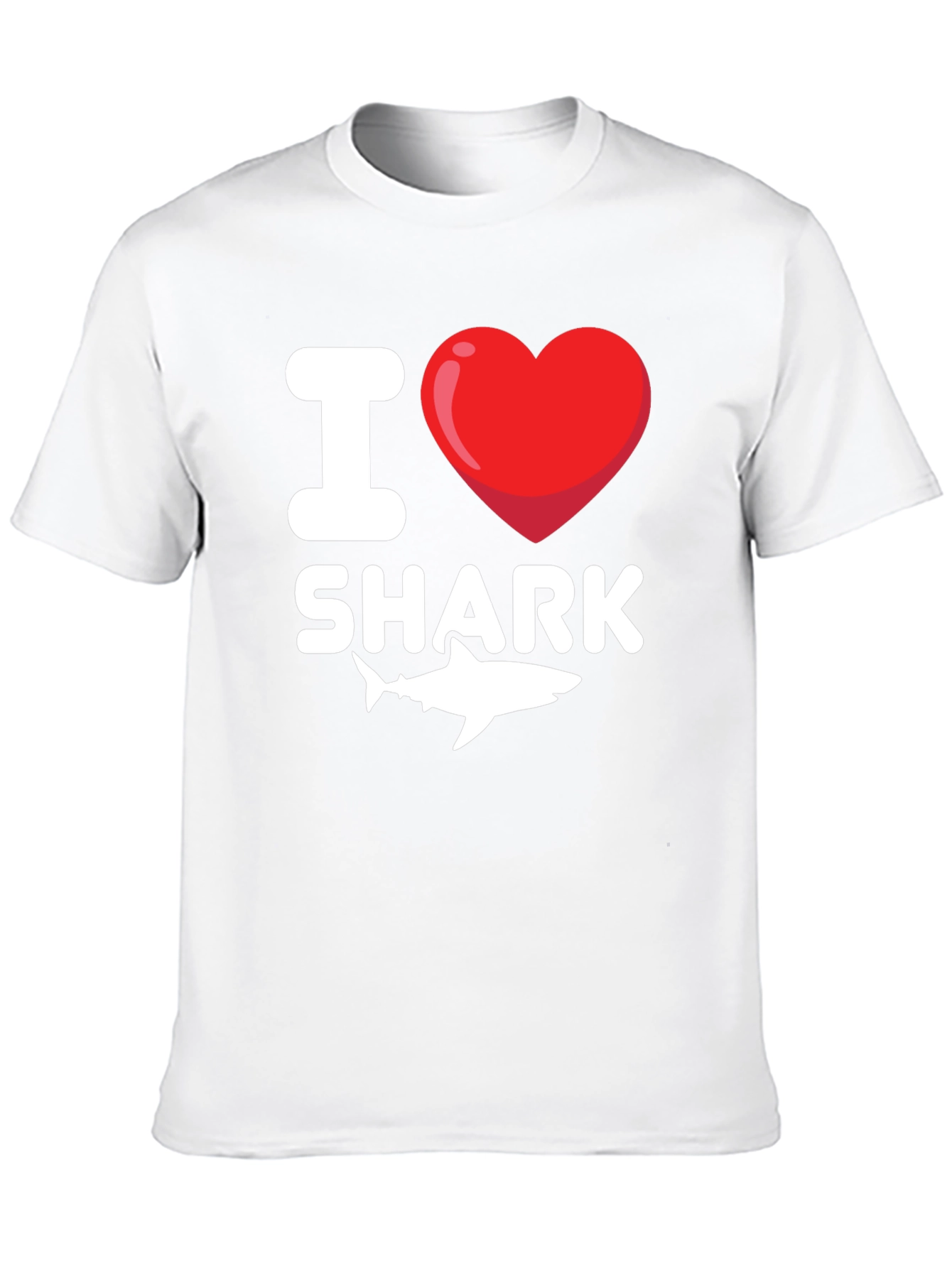 I Heart Shark T-Shirt - Black Cotton Tee