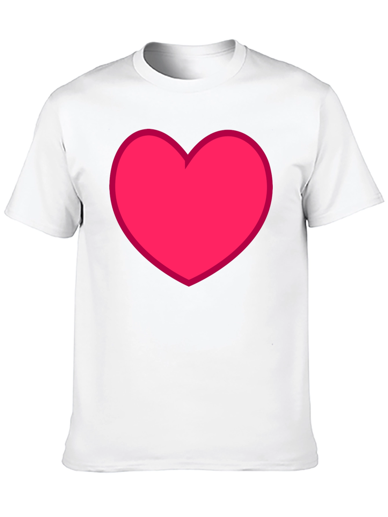 Heart Graphic Tee - Black Casual Cotton T-Shirt