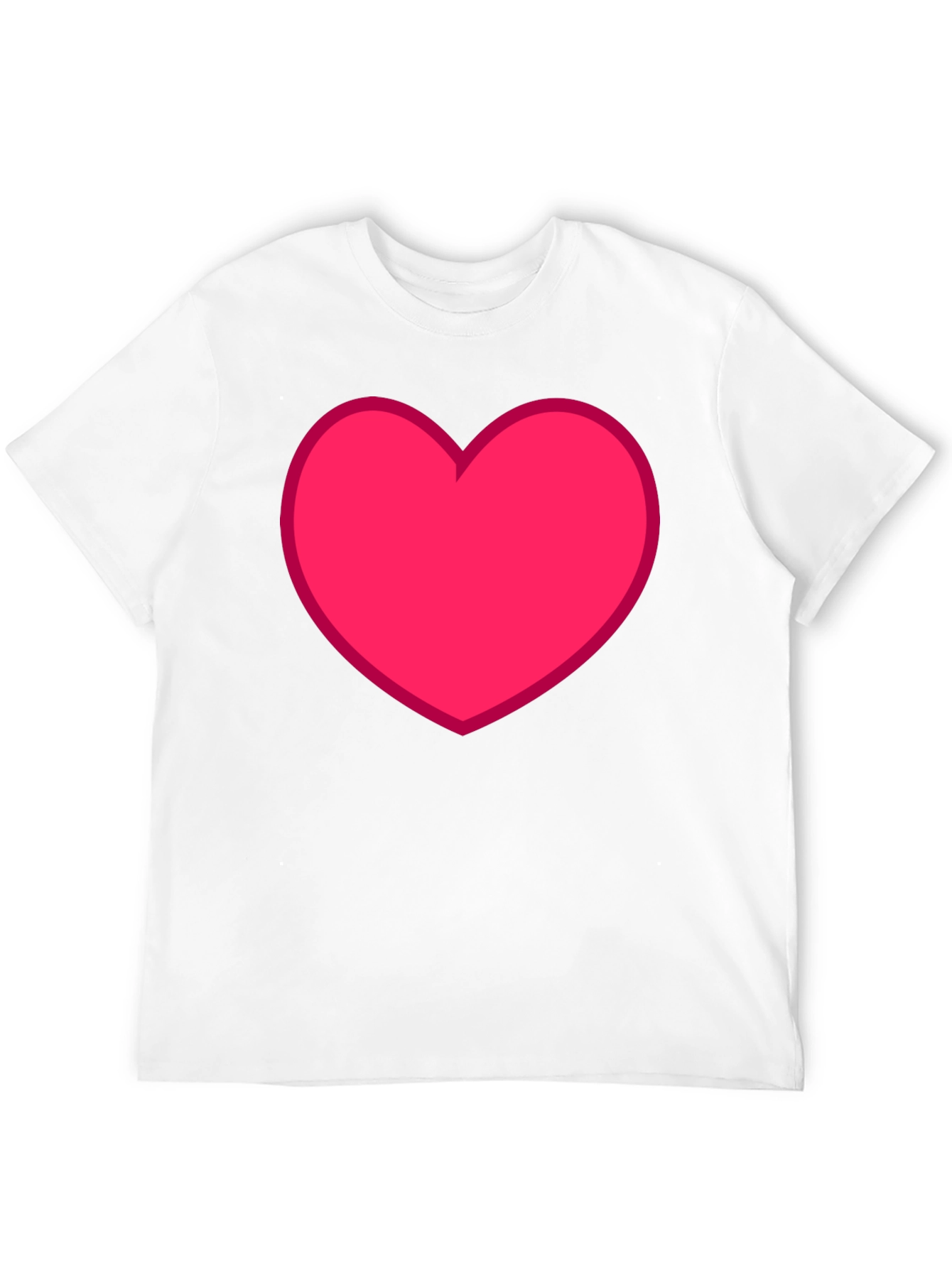 Heart Graphic Tee - Black Casual Cotton T-Shirt