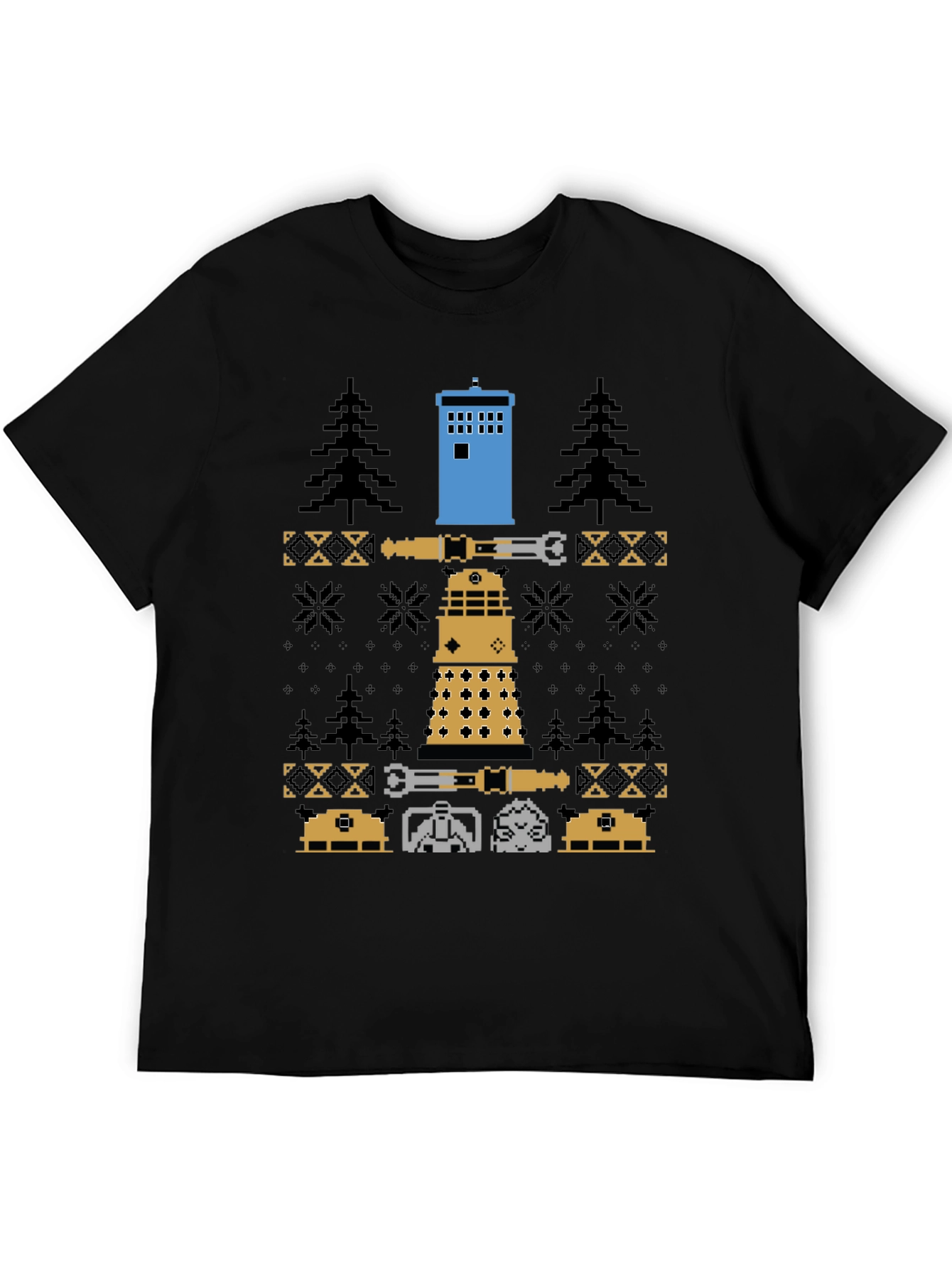 Doctor Who Pixel Pattern Crew Neck T-Shirt