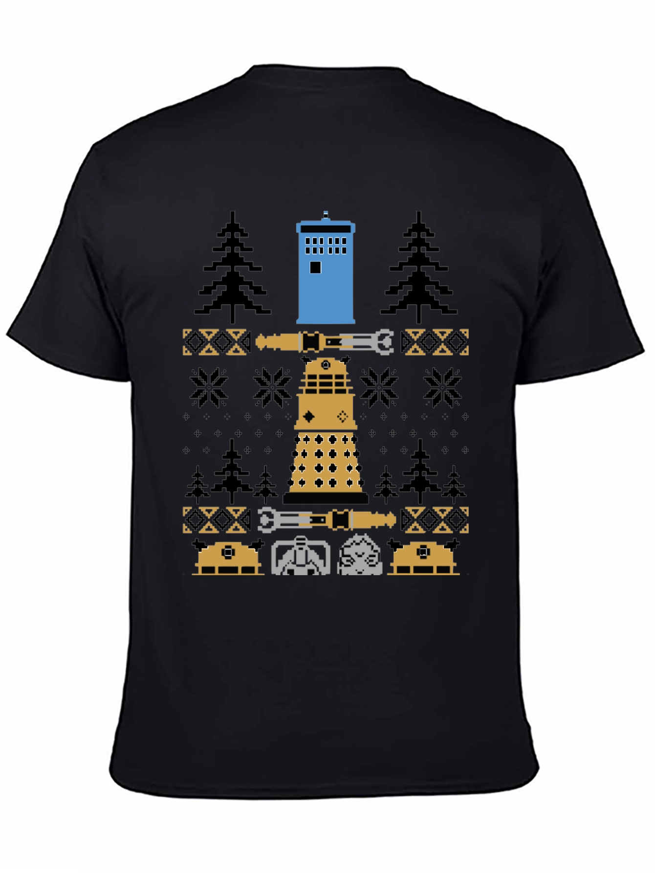 Doctor Who Pixel Pattern Crew Neck T-Shirt