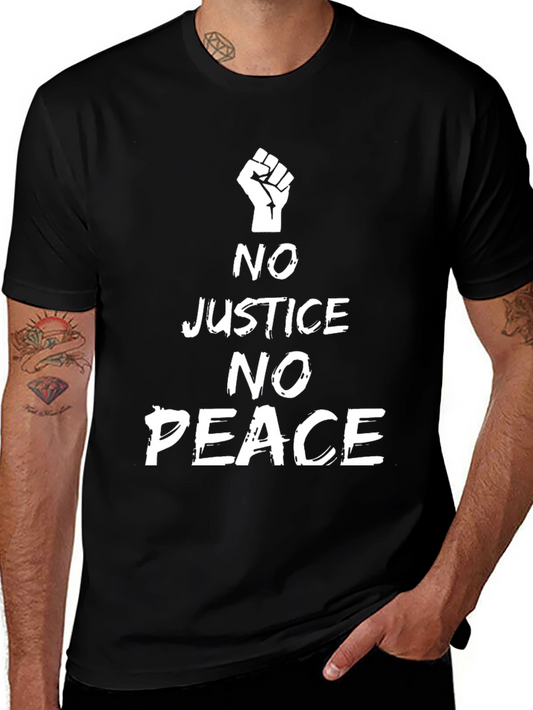 No Justice No Peace T-Shirt BLM Fist Protest