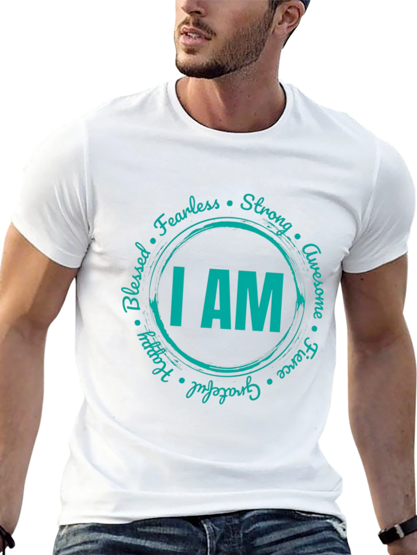 I AM Positive Affirmation Graphic Tee - Black