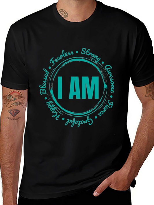 I AM Positive Affirmation Graphic Tee - Black