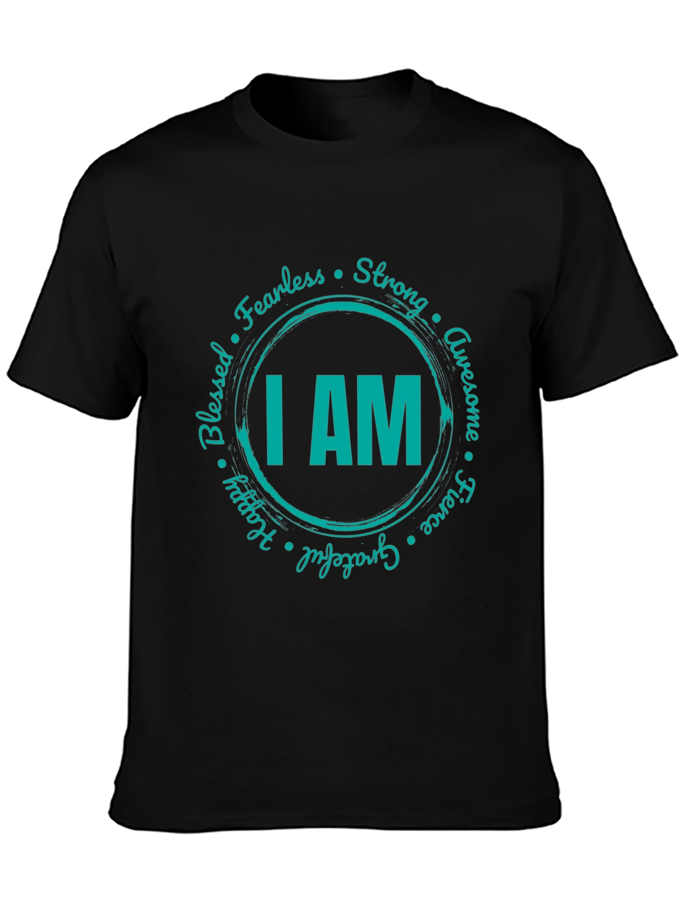 I AM Positive Affirmation Graphic Tee - Black