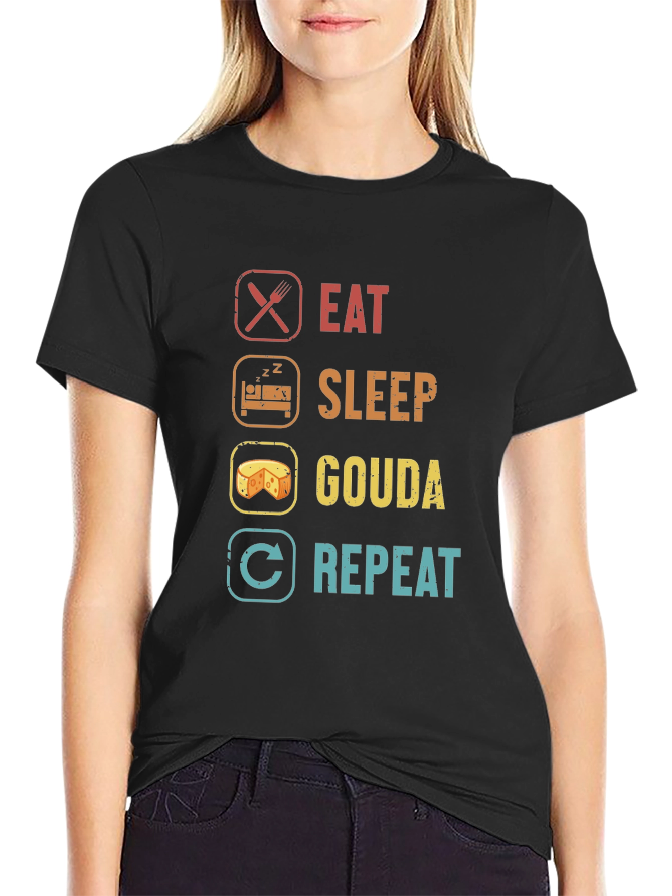 Eat Sleep Gouda Repeat T-Shirt