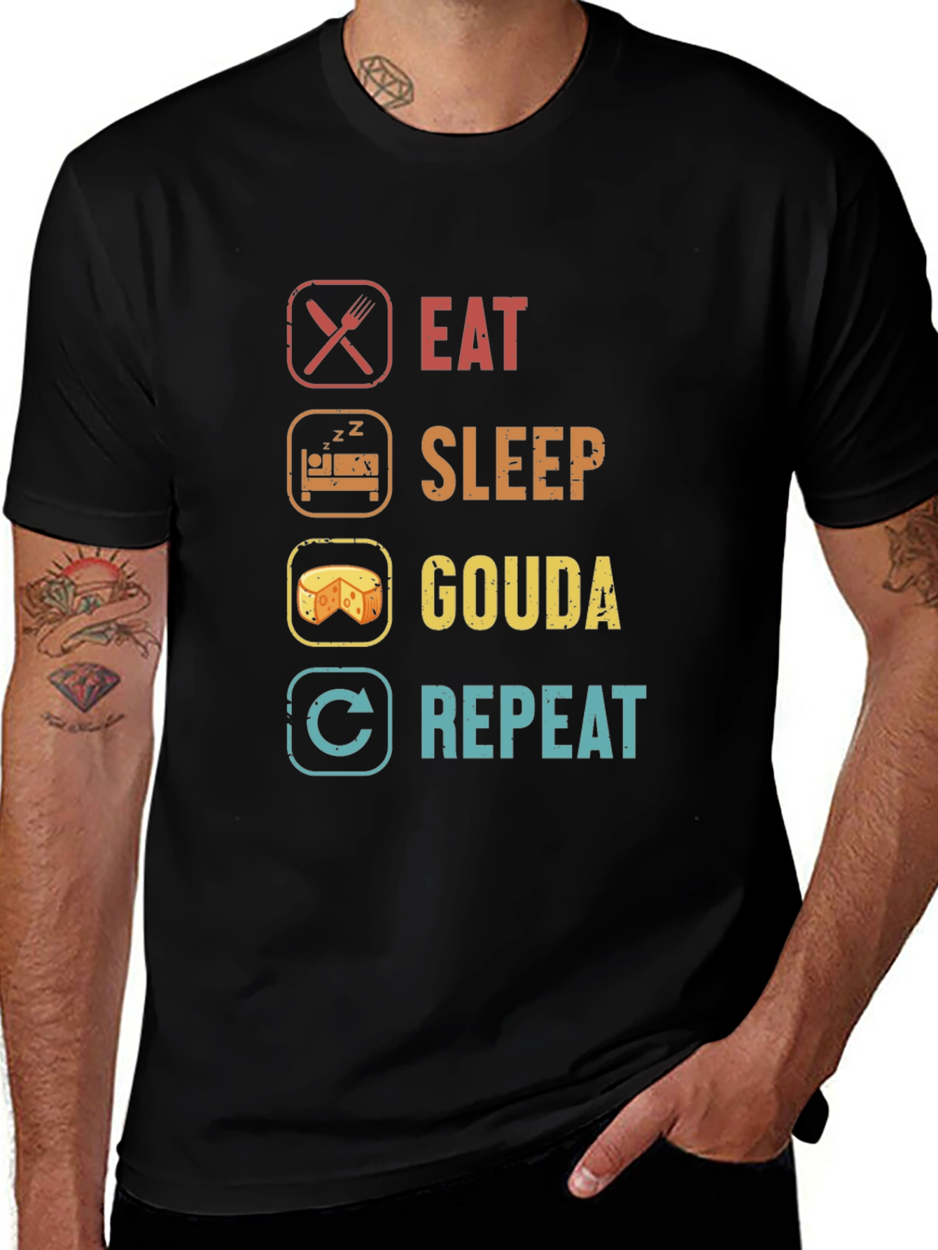 Eat Sleep Gouda Repeat T-Shirt
