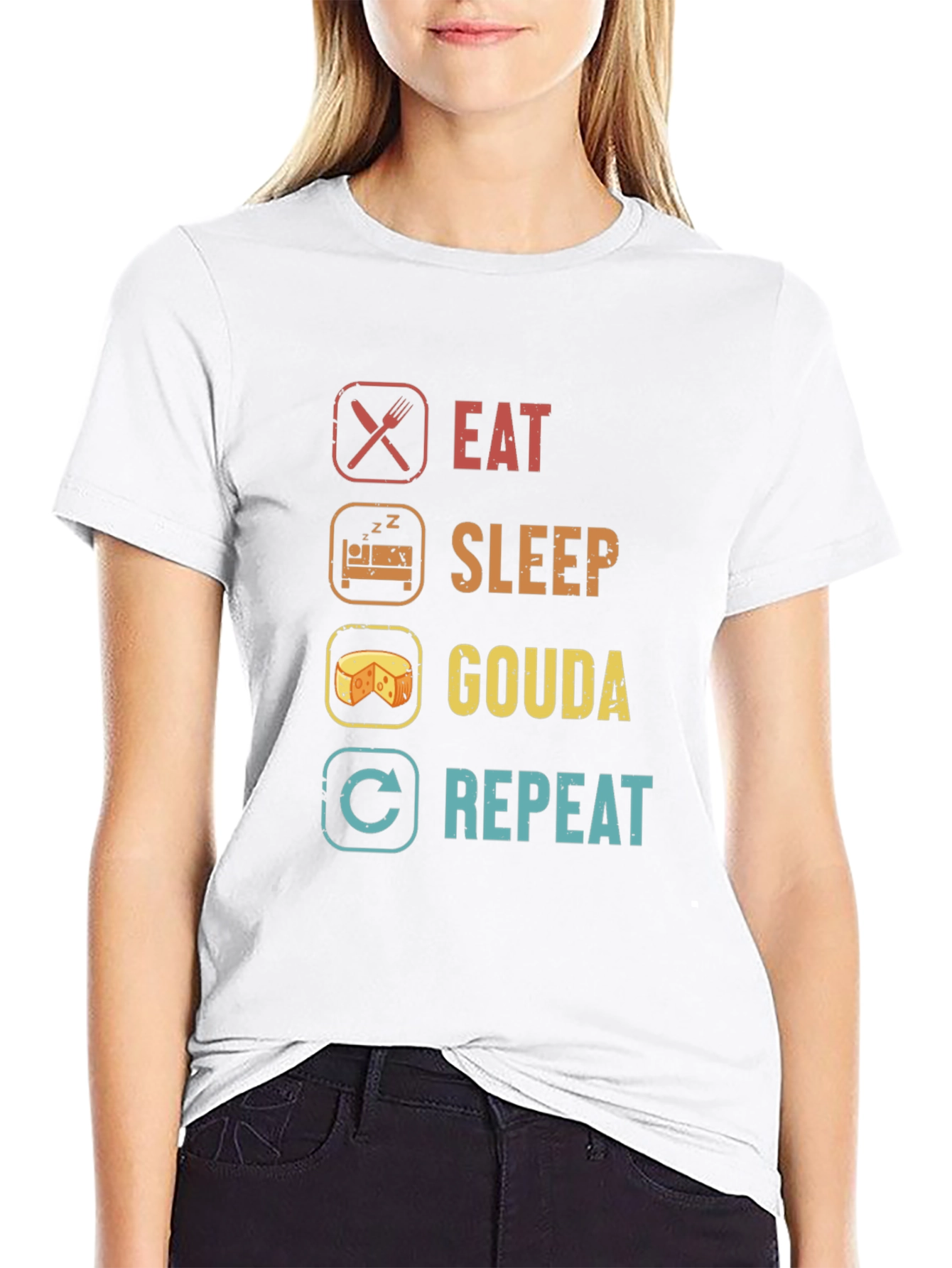 Eat Sleep Gouda Repeat T-Shirt