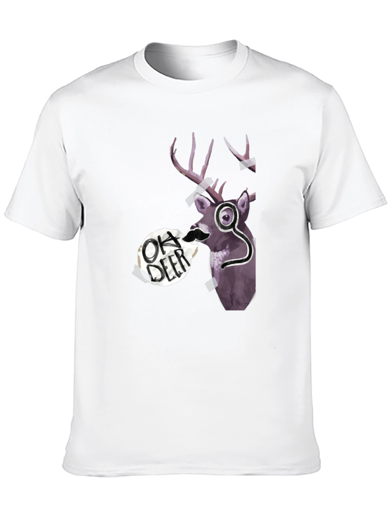 Oh Deer Graphic Print T-Shirt Black