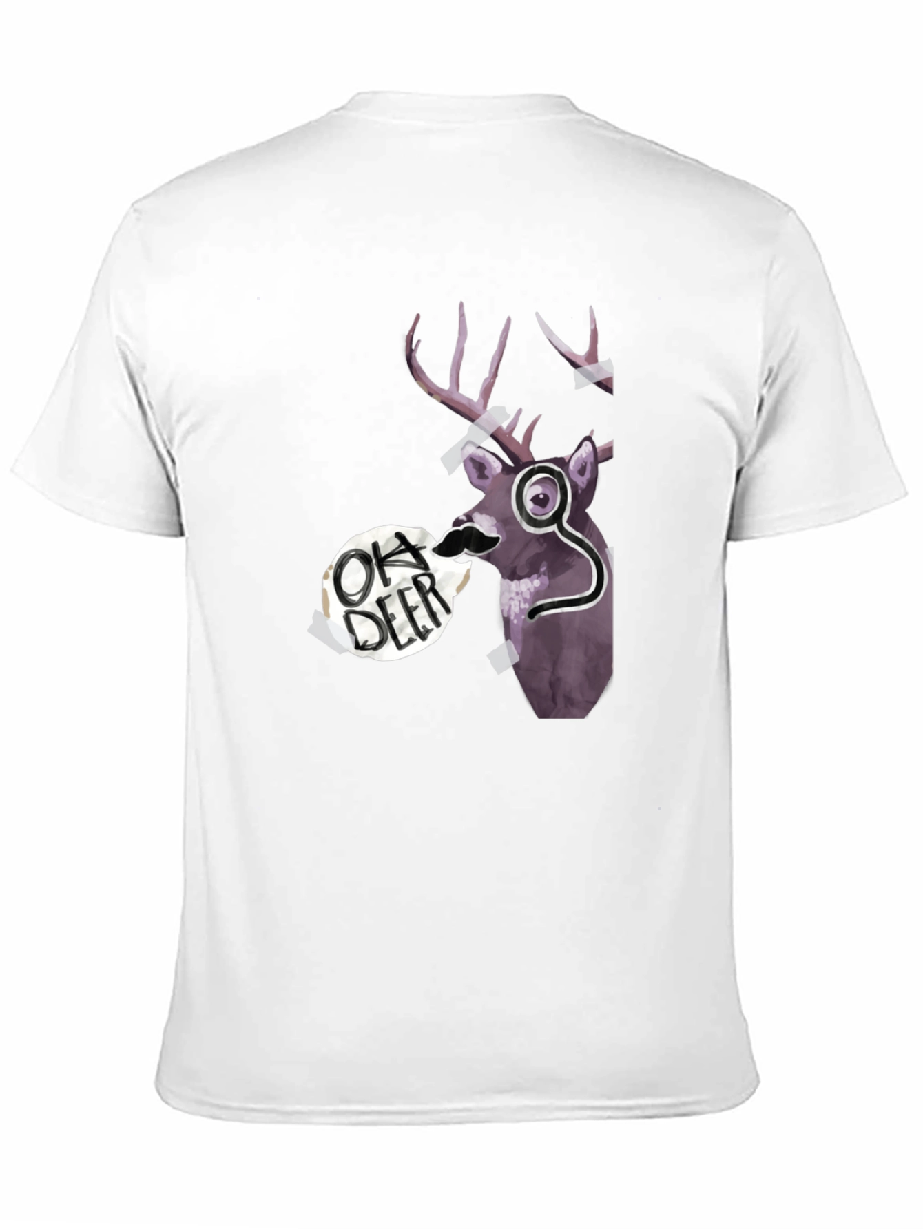 Oh Deer Graphic Print T-Shirt Black