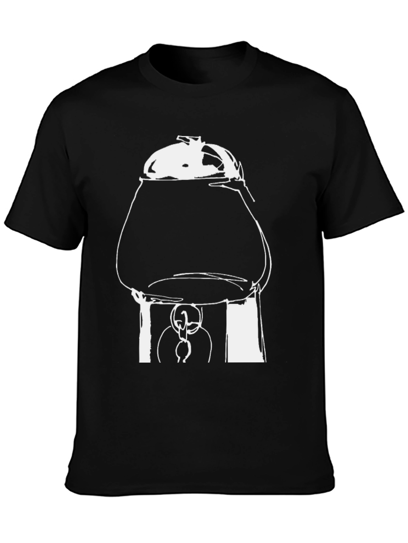 Unique Graphic Tee: Coffee Pot Illustration