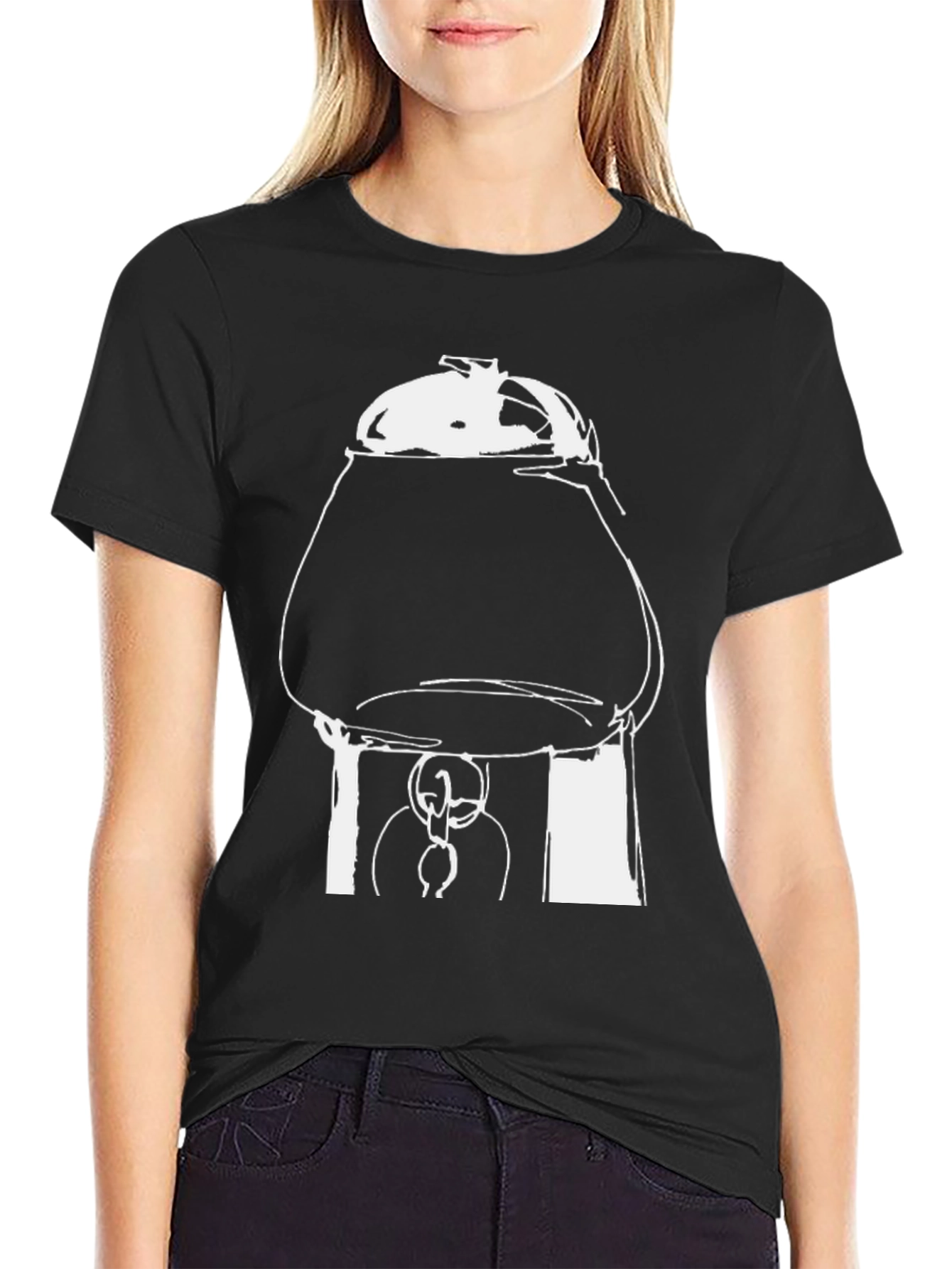 Unique Graphic Tee: Coffee Pot Illustration