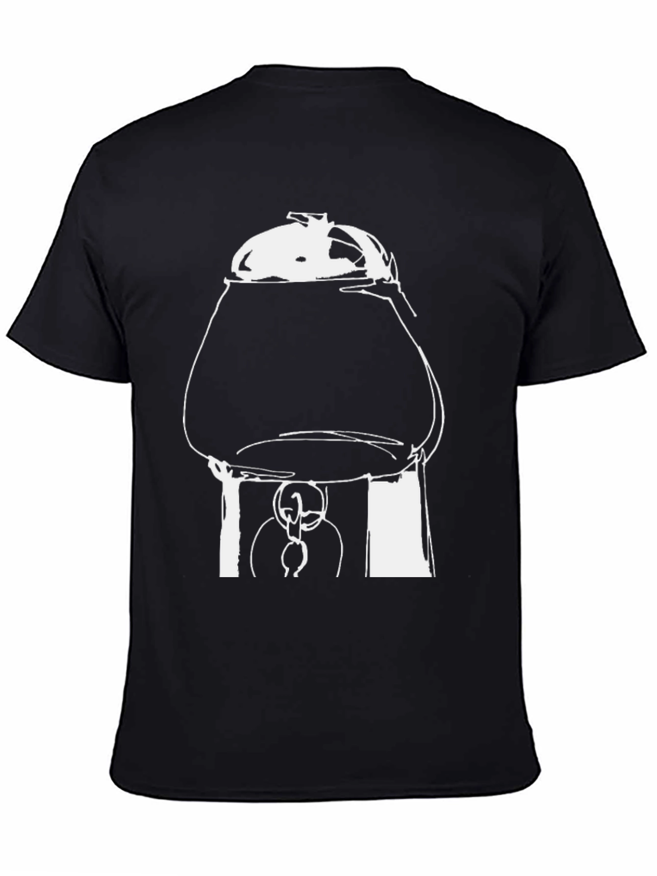 Unique Graphic Tee: Coffee Pot Illustration