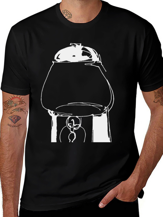 Unique Graphic Tee: Coffee Pot Illustration