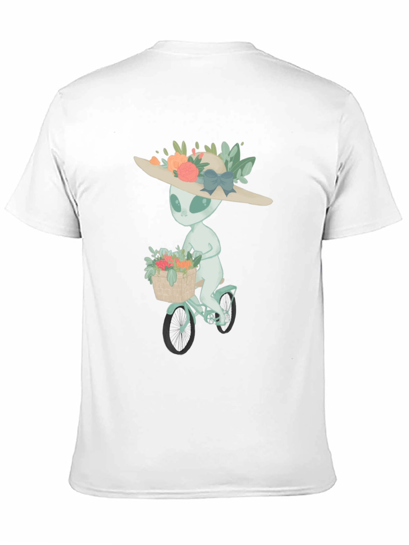 Alien on Bike T-Shirt - Unique Graphic Tee