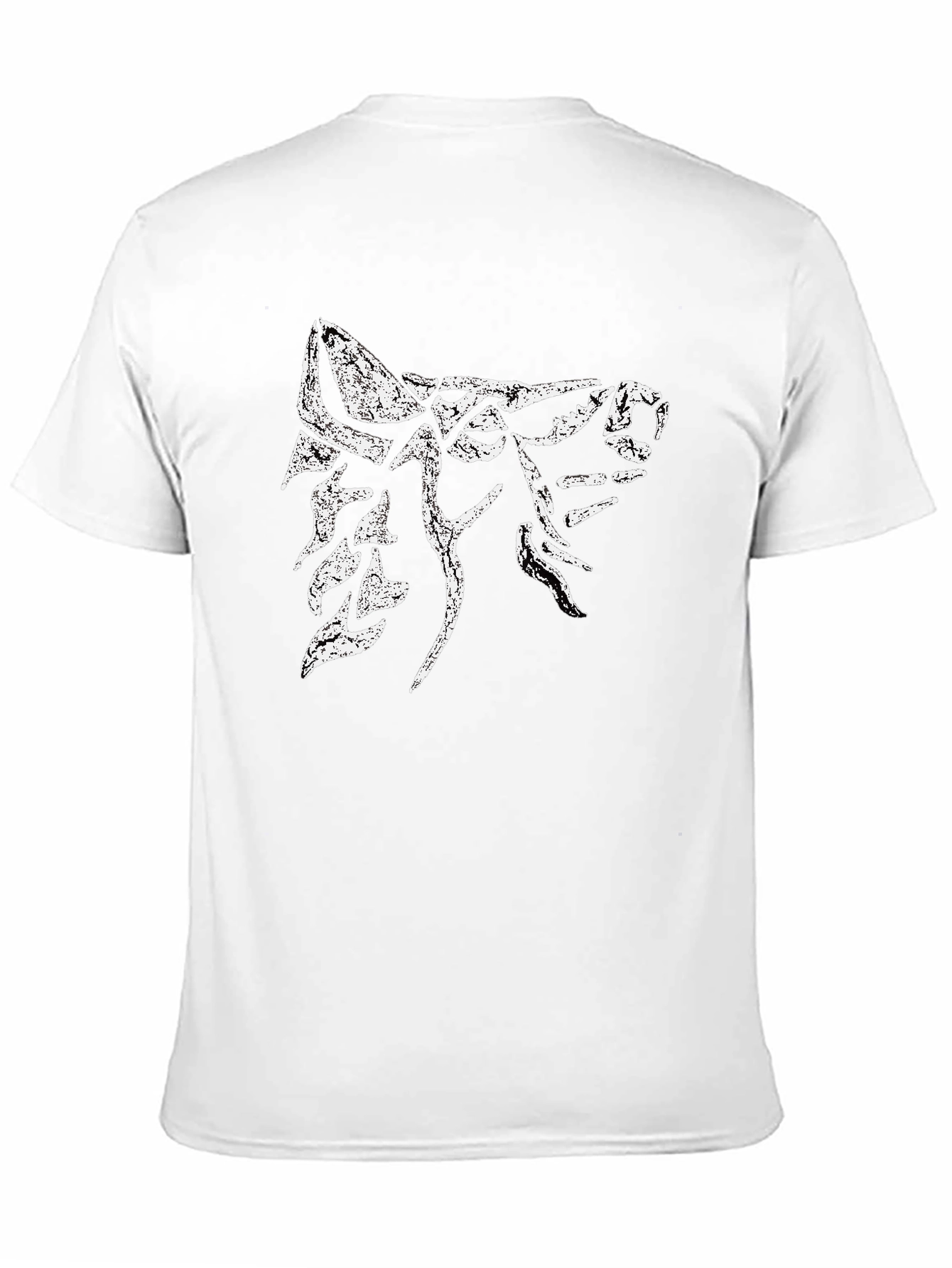 Wolf Graphic Print Black T-Shirt
