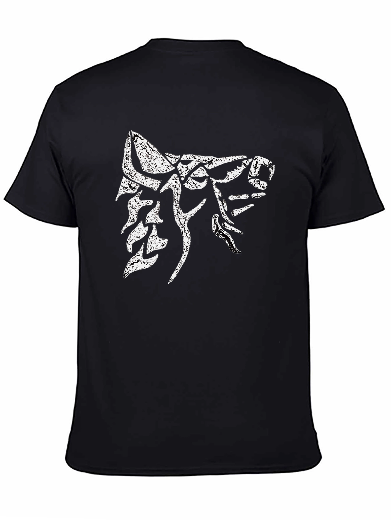 Wolf Graphic Print Black T-Shirt