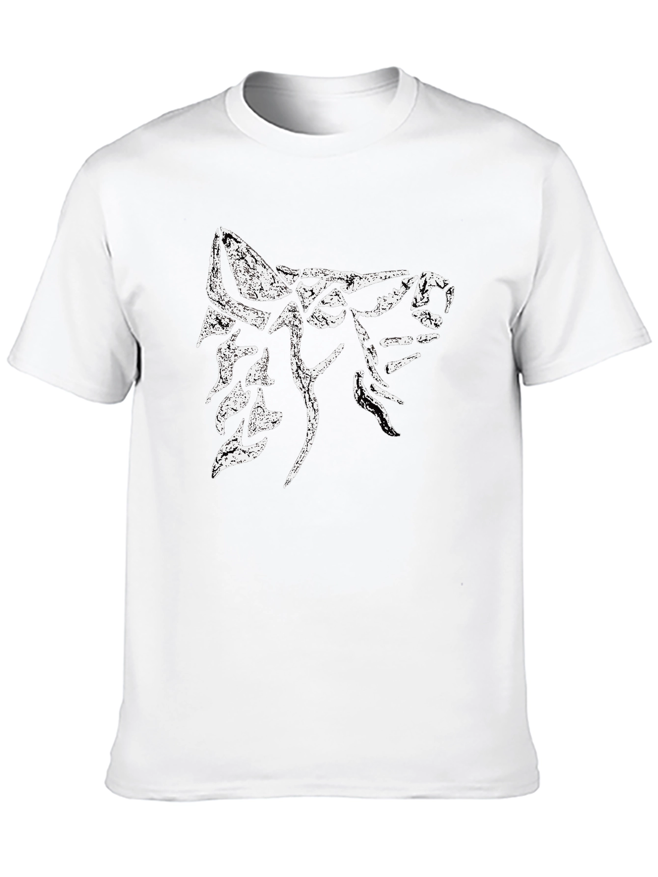 Wolf Graphic Print Black T-Shirt