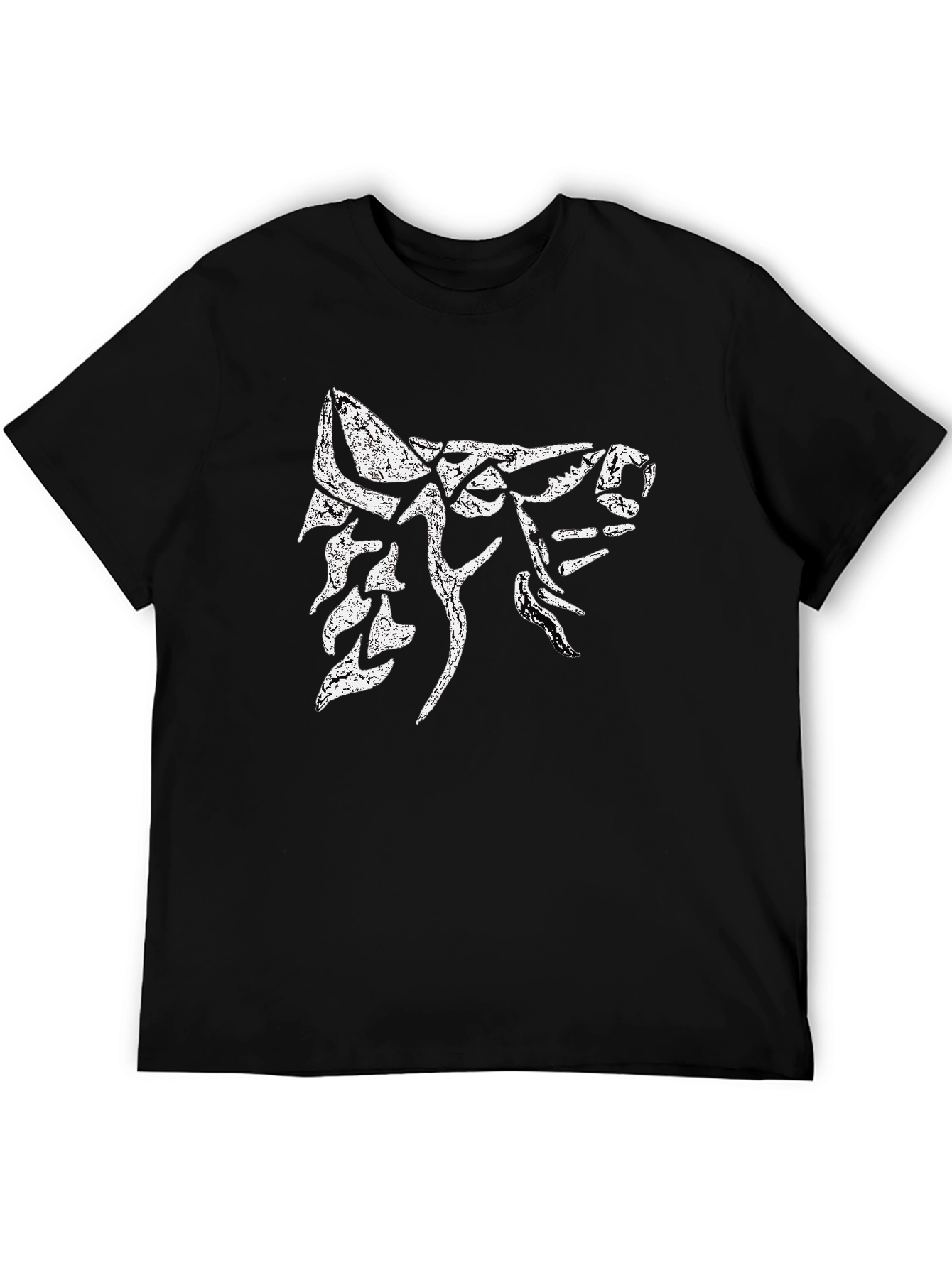 Wolf Graphic Print Black T-Shirt