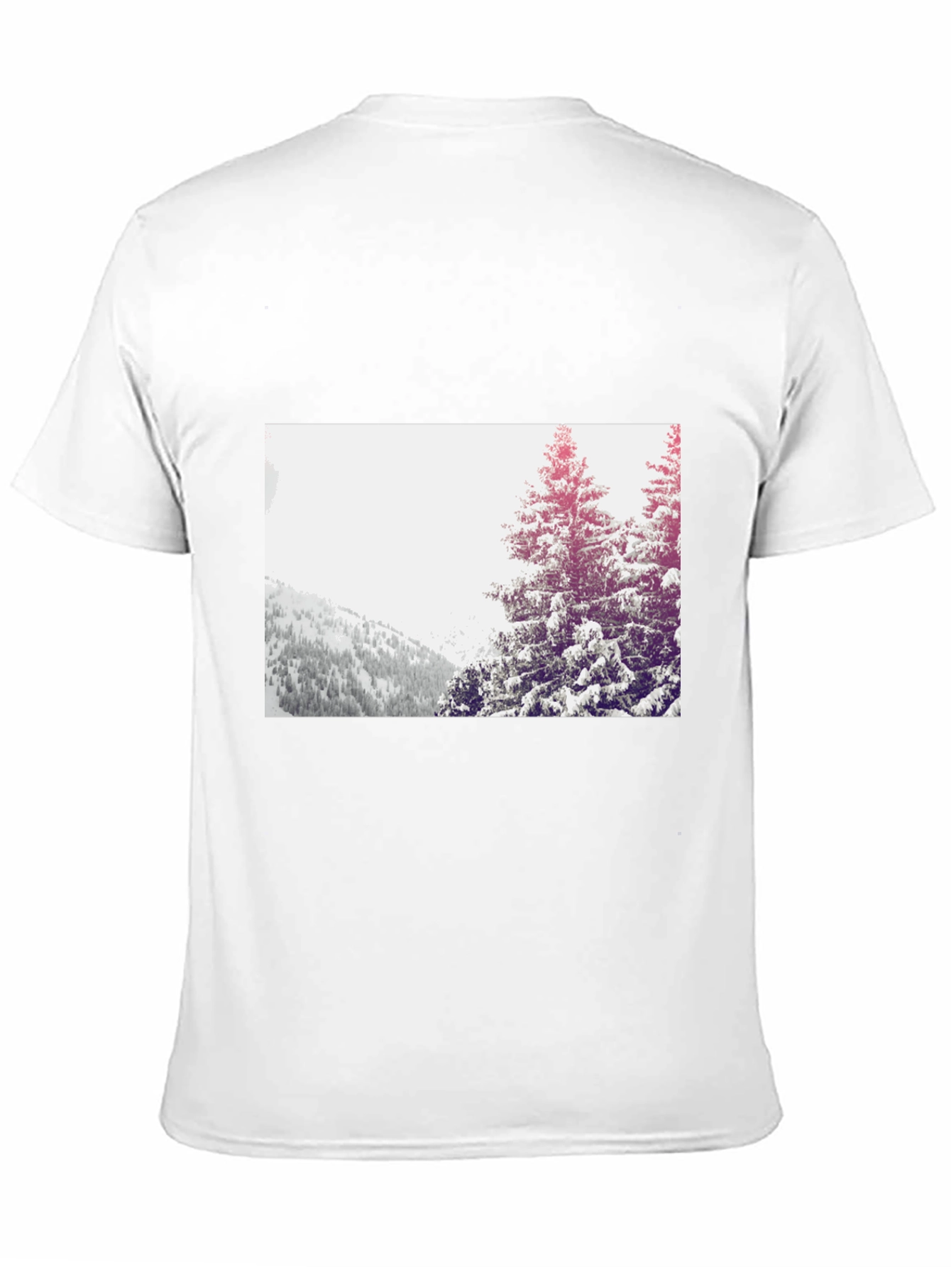 Winter Forest Graphic Tee - Black Crew Neck