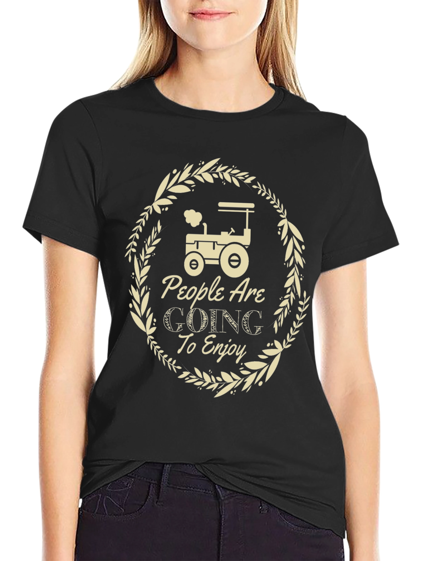 People Going To Enjoy Tractor Graphic Tee